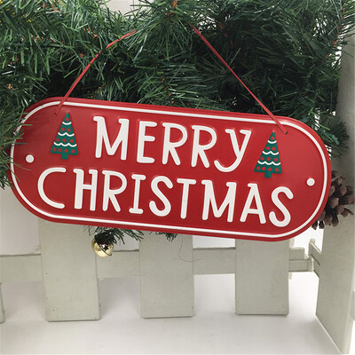 

〖Follure〗Christmas New Year Alphabet House Plate Christmas Hollow Door Hanging Pendant