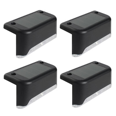

4PCS Solar Stair Lamp Landscape Courtyard Solar Light Wall Fence Lamps