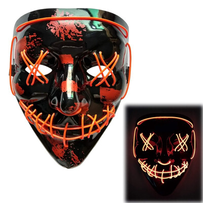 

Halloween Mask LED Maske Light Up Party Masks Neon Maska Cosplay Mascara Horror Mascarillas Glow In Dark Masque 10 Colors