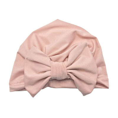 

Newborn Baby Girls Turban Soft Silk Beanie Bow Hat Cap Wrap Headwear Headband