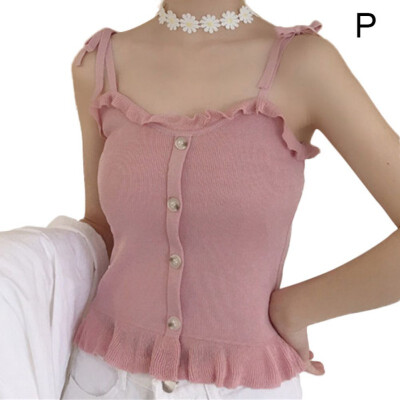 

Trend New Camisole Hong Kong Slim Vest Knit Bottoming Vest Cotton Ladies Camisole