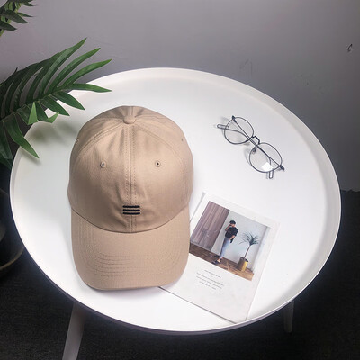 

Hat Womens spring&summer simple three bar embroidery baseball cap mens street outdoor leisure tide sun shading sun visor cap