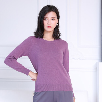 

QIANMUCHUN Womens round neck cashmere woolen suéter de lana Fashion Soft 5784