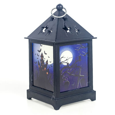 

Decorative Flameless Halloween LED Candle Lights With Colorful Paintings Battery Operated For Halloween Celebration Parties