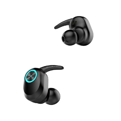

New BT Headset T1 Pods Dual Ear Stereo Wireless Earphone Black