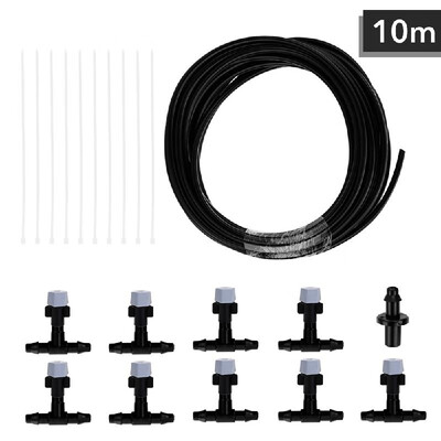 

10m with 10 Nozzles Water Misting Cooling System Mist Sprinkler Nozzle Outdoor Garden Patio Greenhouse Plants Spray Hose Watering