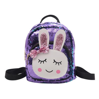 

Cute Women Rabbit Sequins Backpacks Girls Bling Travel Shoulder School Bags