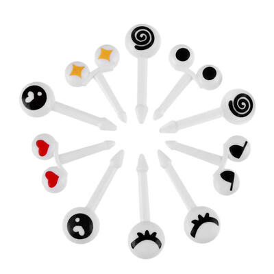 

10pcs Mini Cartoon Eyes Fruit Fork Child Lunch Box Decor Dessert Toothpick