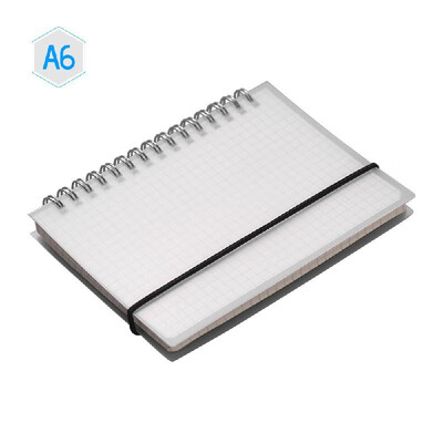 

A6 Coil Notebook Spiral Notebooks with Elastic Band 5mm Square Grid Pages Diary Journal Memo Office&School Supplies