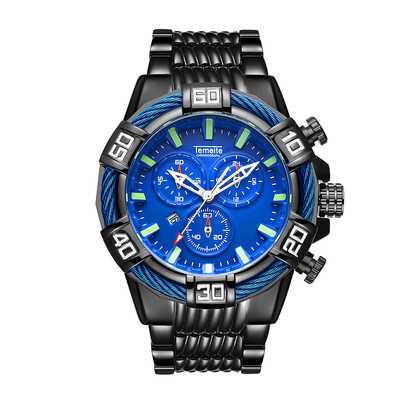 

men top Luxury Golden watches big dial stainless steel Watch Waterproof clock Military brand Male watch Relogio Masculino