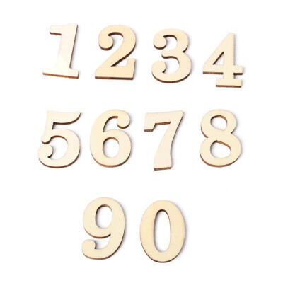 

10pcs Rustic Wooden Digital Number DIY Craft Table Scatter Home Decoration