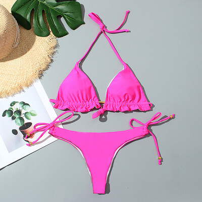 

Saidsome Womens Sexy Swimsuit Bikini Solid Color Split Swimsuit Bikini