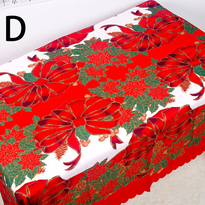 

〖Follure〗Christmas Polyester Printed Tablecloth Christmas Table Antifouling Tablecloth