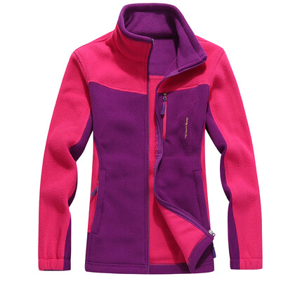 

Toponeto Womens Autumn Winter Outdoor Thickening Zipper Fleece Stand Collar Sport Coat