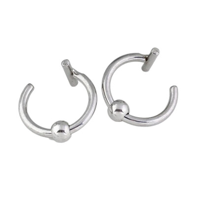 

Non-Piercing Fake Spring Septum Nose Lips Ear Ring Hoop Clip on Jewelry