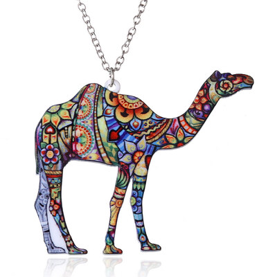 

Acrylic Animal Necklace Pet Cat Dragon Pig Bird Wolf Horse Fish Dog Necklace Women Bohemia Jewelry Pendant Ethnic Long Necklace