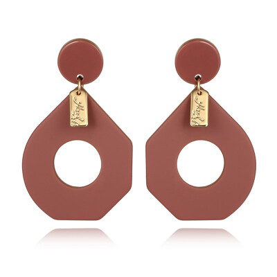 

Bohemian Women Irregular Round Pendant Earrings Geometric Banquet Jewelry Gift