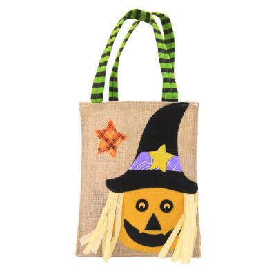 

Halloween Linen Candy Handbags Kids Non Woven Fabric Party Gift Bucket Bags