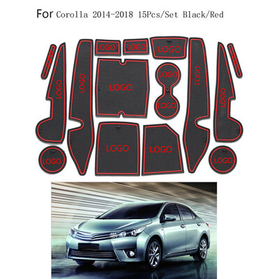 

15Pcs Replacement for Corolla 2014-2018 Car Cup Mat Door Gate Slot Pad Interior Decoration