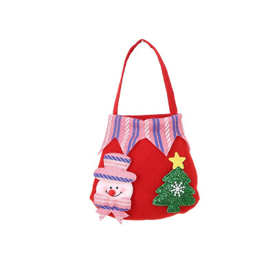 

New Hot Merry Christmas Red Candy Bag Christmas Tree Print Pouch Reusable Mini Handbag Xmas for Home Party Year Decor Gift