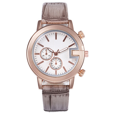 

Hot fake double-eye ladies fashion watch simple belt quartz watch female models