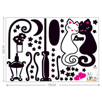 

Cat Moon Star Light Wall Art Sticker Removable PVC Wall Tattoo Decals Living Room Wallpaper