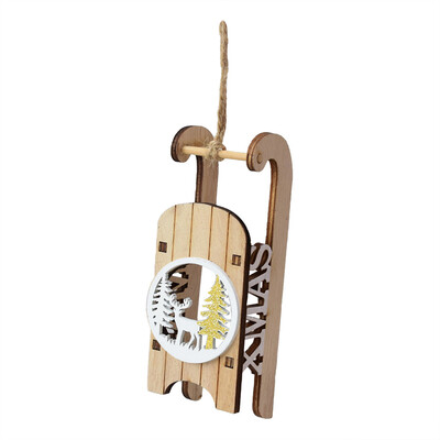 

Gobestart Wooden Christmas window decorations wooden Christmas tree ornaments