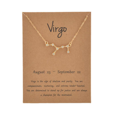 

Fashion Jewelry Zodiac Crystal Star Sign 12 constellation Pendant Necklace For Women