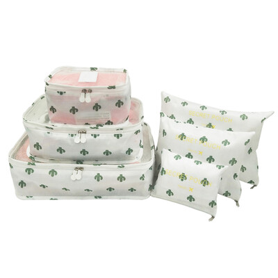 

6 Pcs Travel Packing Bag Set Waterproof Clothes Cubes Set Luggage Pouch Organizer Set