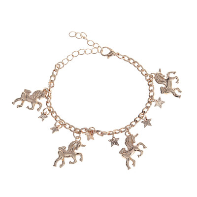 

Cute Unicorn Bracelet Handmade Rainbow Unicorn Sparkly Charm Bracelet Infinity Love Charm Bangles Best Gift for Girls&Womens