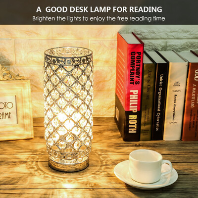 

Crystal Table Lamp Greensen Nightstand Light Lamp with 176 Pieces K9 Crystals110V 60W E26 Bulb