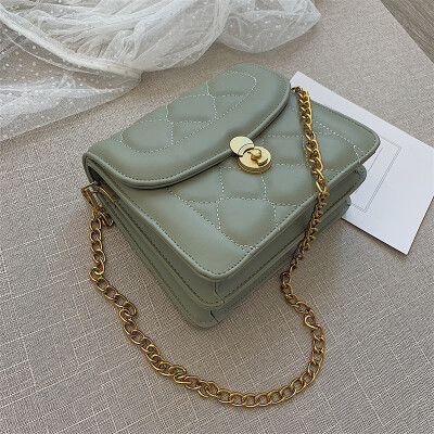 

Advanced sense of the ocean bag female 2019 new Korean version of the tide wild shoulder slung fashion rhombic chain small square bag