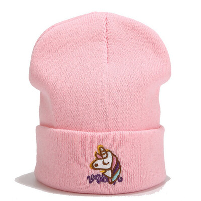 

zhongjiany Unicorn Girls Women Winter Hat Warm Soft Nice Knitted Beanie Hat Winter Hats for Women Girls