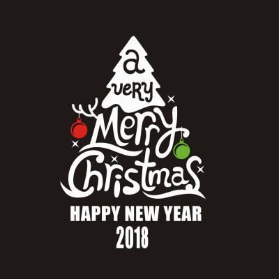 

Tailored New Year 2018 Merry Christmas Wall Sticker Home Shop Windows Decals Decor