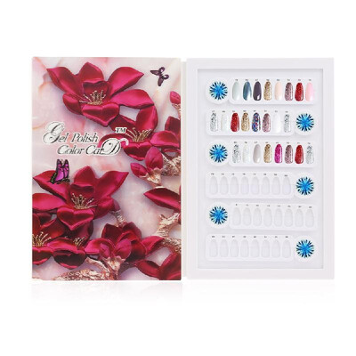 

False Nail Color Book 96 Colors Display Detachable Nail Art Gel Polish Color Card Nail Color Chart Palette Manicure Tool