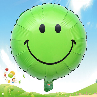 

FUNNYBUNNY 18" Round Sweet Foil Green Smiley Face Balloon Birthday Party Decoration