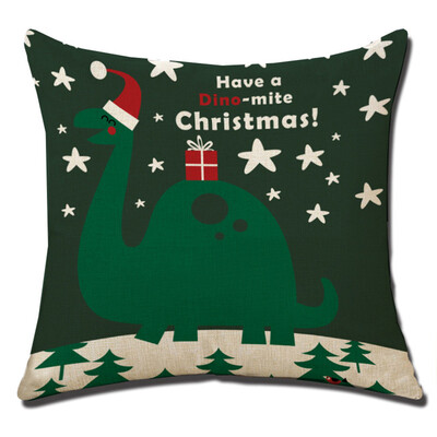 

〖Follure〗Christmas Linen Square Throw Flax Pillow Case Decorative Cushion Pillow Cover A