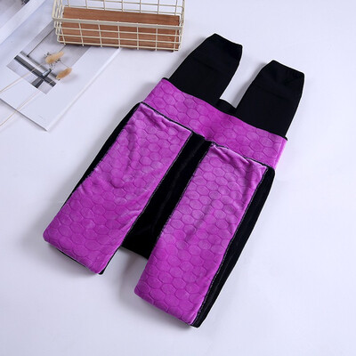 

New autumn winter 2018 massage velvet patch plus thick leggings warm pants women step foot integrated pants