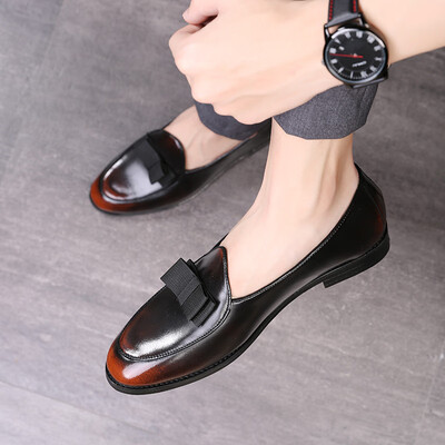

Casual shoes retro England rub color tide shoes mens personality bow tie mens shoes