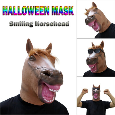 

Siaonvr New Horse Head Mask Cosplay Mask Latex Prop Style Toys Party Halloween