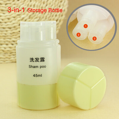 

〖Follure〗3-In-1& 4-in-1 Travel Plastic Empty Shampoo Skin Bath Cream Storage Bottle Conta