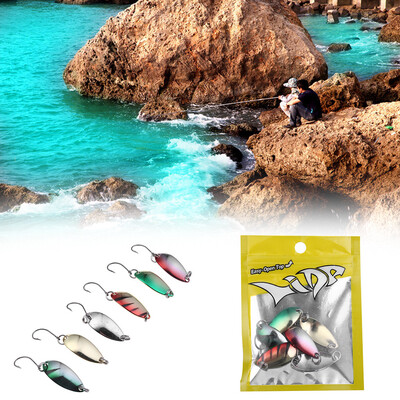

Saidsome 6pcs 25g Sequin Spoon Fishing Lure Trout Blinker Hard Bait Single Hook Outdoor fishing bait fishing lure
