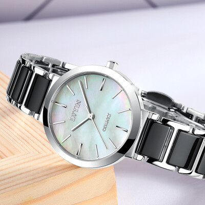 

Authentic green ceramic watches female students Korean version of simple ladies waterproof quartz watches fashion casual womens w