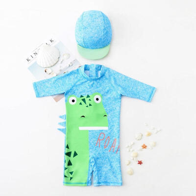 

Kids Protective Swimwear Rash Swimsuit Girl Boy Soft Swimming Bathing Costumes