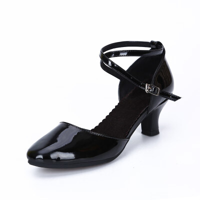 

YAGEYAN modern dance shoes soft bottom dance shoes patent leather square dance shoes dance shoes 4194