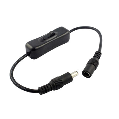 

DC 12V Female Male ONOFF Switch Power Connector Wire for LED-Strip Light Lamp 55x21mm DC Power Plug Connector Switch Cable Whi