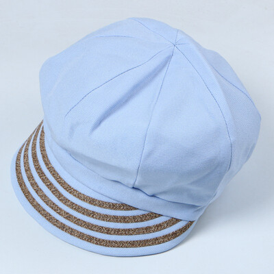 

Octagonal Hat Female Summer&Autumn British Literature Pumpkin Hat Curved eaves Painter Cotton Beret Temperament Tide