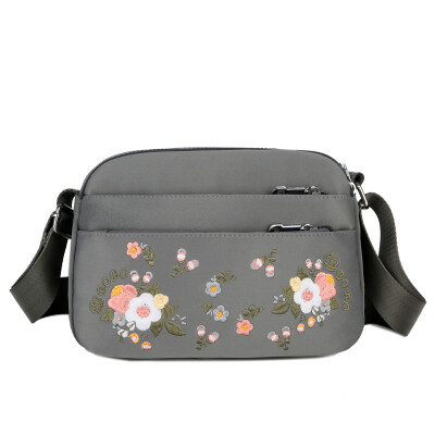 

Embroidery single shoulder bag sport small bag middle-aged mother bag light leisure small cloth bag Oxford cloth bag