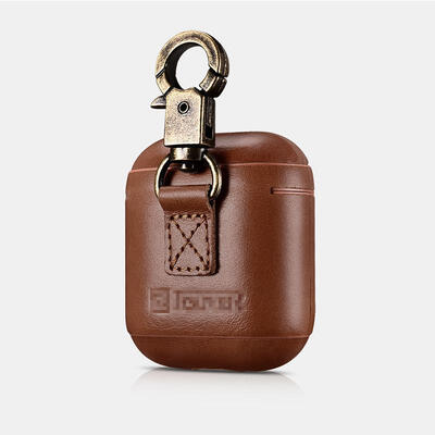 

Earphone Case For Apple Airpods Strap Leather With Buttons Headphone Case Earphone Accessories Protective Wireless Bluet