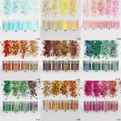

18Color Nail Art Glitter Powder Dust for UV Gel Acrylic Powder Sequin Decor Tips